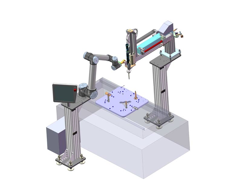 Schraubapplikation mit einem Manipulator und Roboterarm